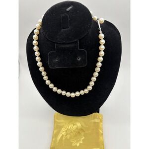 Vintage Elegant Cultured Freshwater Pearl Necklace Classic Bridal Formal Jewelry